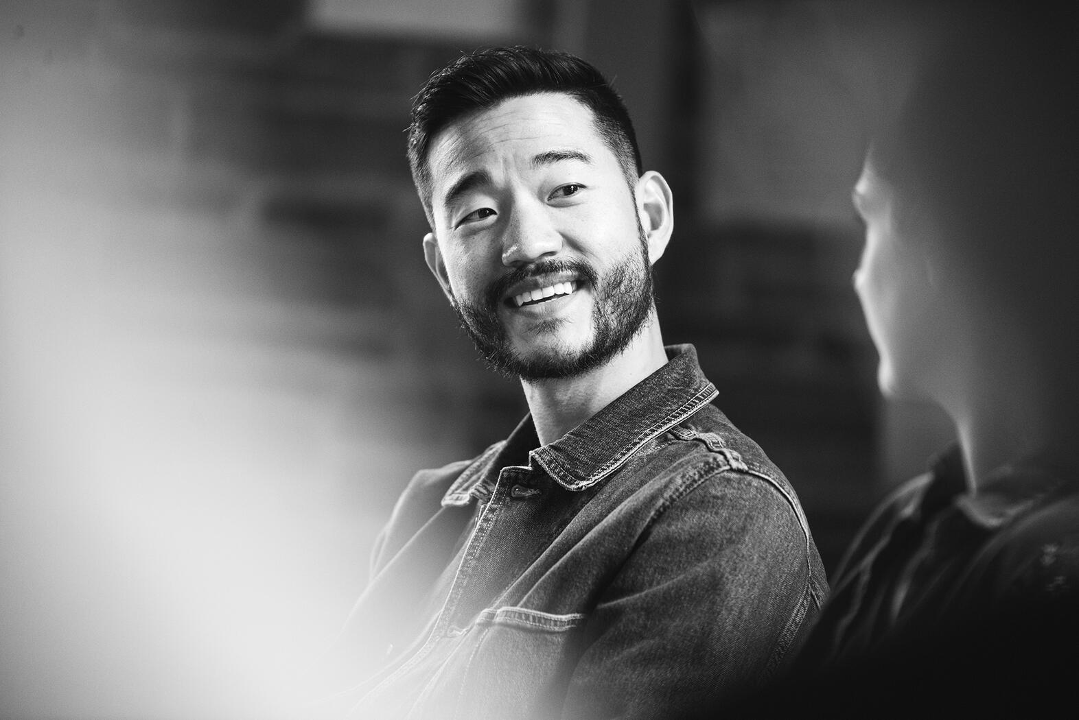 Daniel K. Isaac in rehearsal for "Every Brilliant Thing" at Geffen Playhouse.